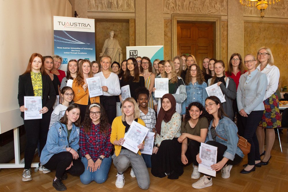 TU Austria Preis 2019 - Gruppenfoto der Gewinnerinnen