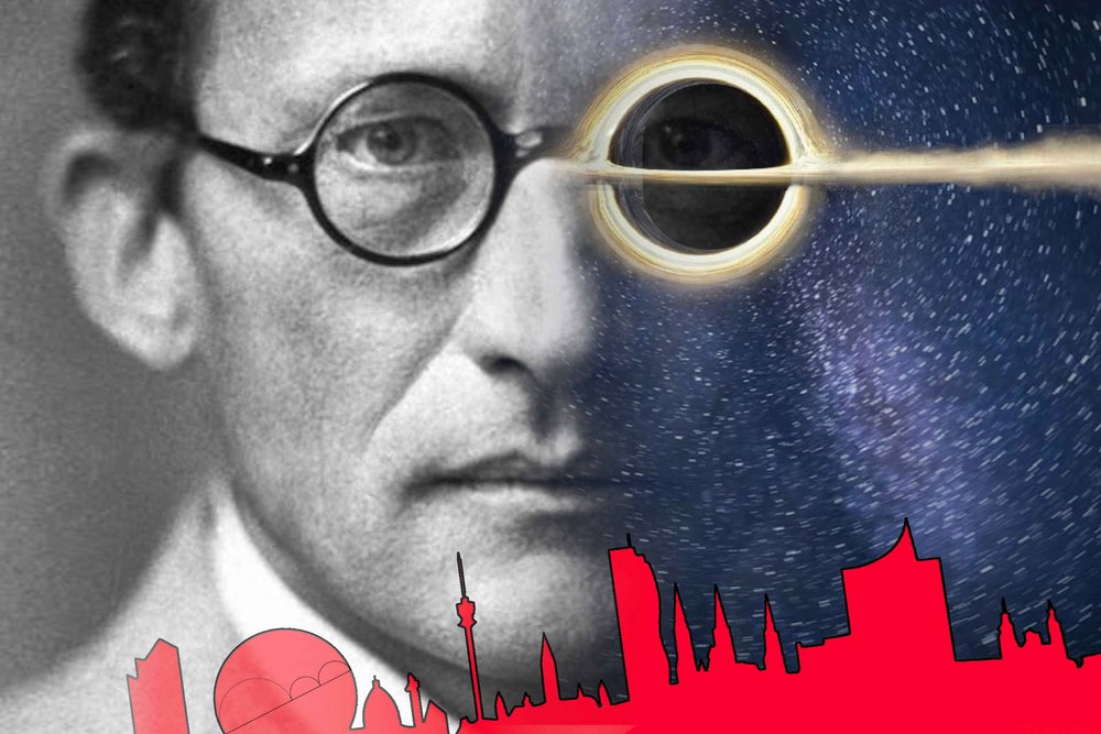 Erwin Schrödinger und ein schwarzes Loch